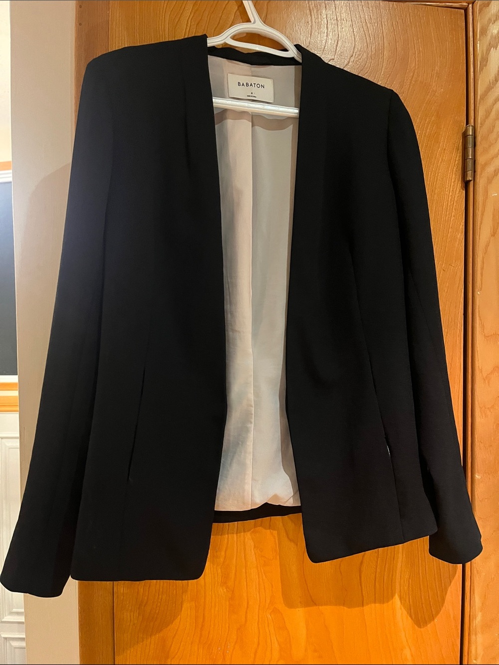 Babaton Black Open-Front Blazer Jacket